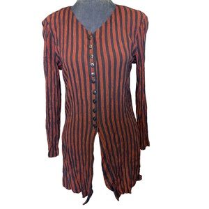 Innocent Multi Striped Button Up Women’s Blouse (Size S)